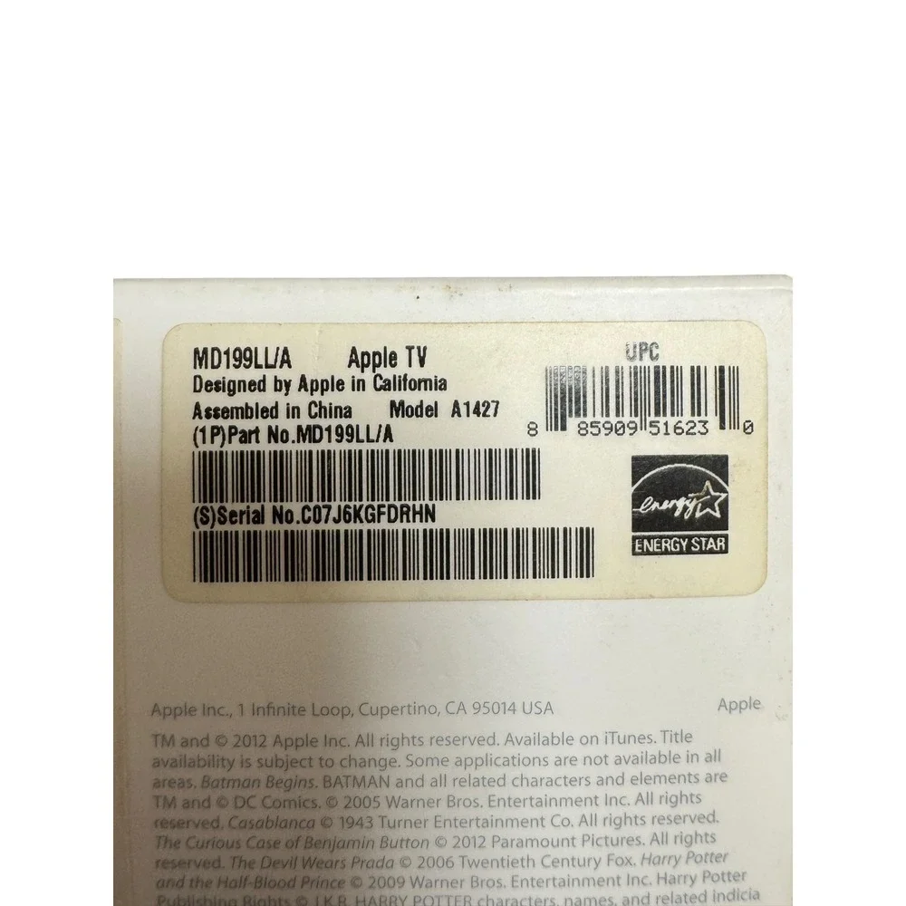 Apple TV 3rd Gen A1469 Media Streamer Black Good HD 1080p Remote HDMI